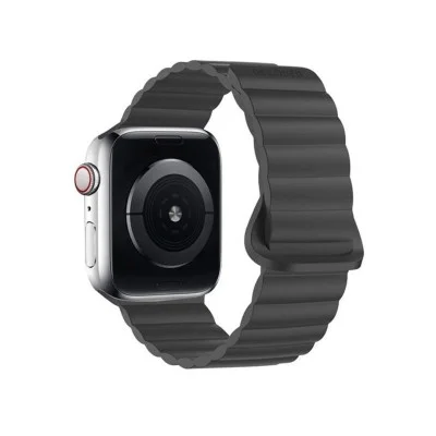 Decoded Apple Watch 49/45/44/42 Mm Gen 1-10-Se Silicone Magnet Traction Loop Strap Lite _ Black